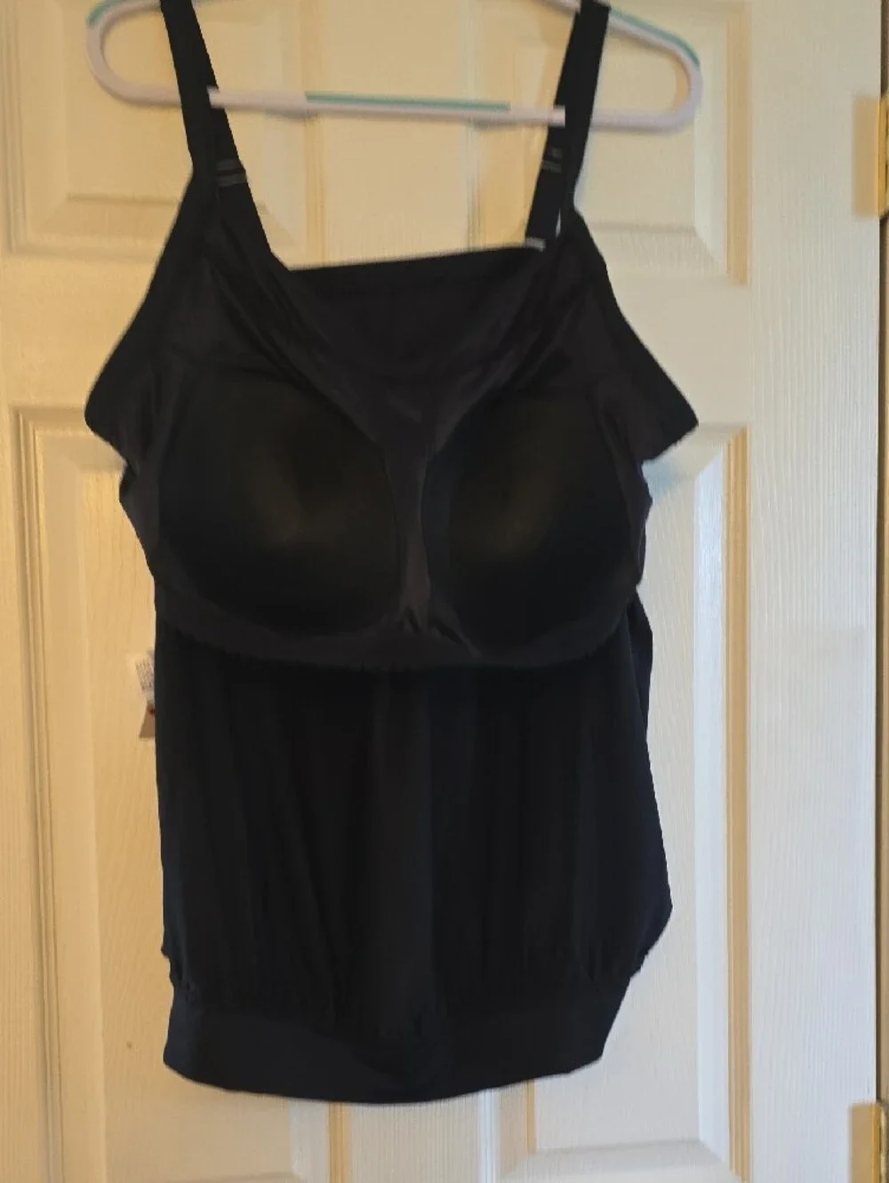 Land's End Black Swim Top with Adjustable Straps Size 26W